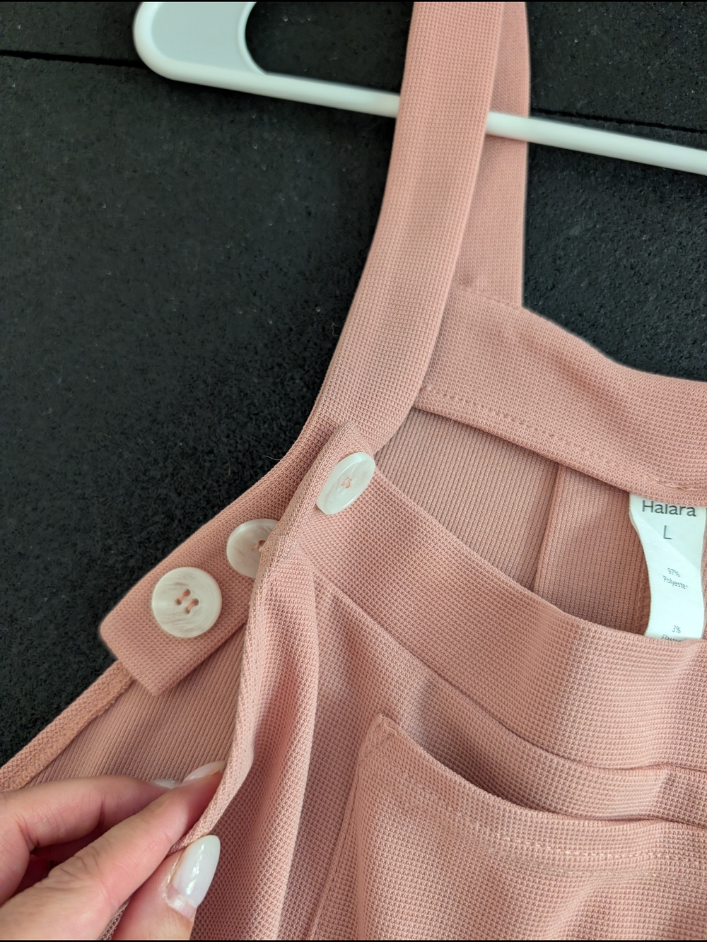HALARA Dusty Rose Pink Sleeveless Romper Overalls Maternity Size M - Picture 3 of 8